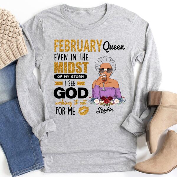 February Birthday Shirt, Custom Birthday Shirt, Queens Born In February, February Birthday Gifts, February shirts for Woman