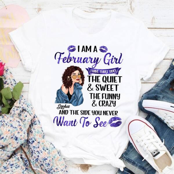 Custom February Birthday Shirt For Woman, Queens Are Born In February Gifts, Melanin Afro Woman Shirt, Black Girl Tee, Afro Queen Gift