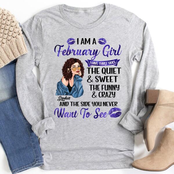 Custom February Birthday Shirt For Woman, Queens Are Born In February Gifts, Melanin Afro Woman Shirt, Black Girl Tee, Afro Queen Gift