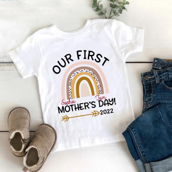 Personalized Mothers Day Shirts, Mom And Daughter Matching Shirt, Rainbow Shirt, Mother Daughter Shirts, Mother‘s Day Shirt, T Shirt For Mom And Daughter, Mother Day Gift