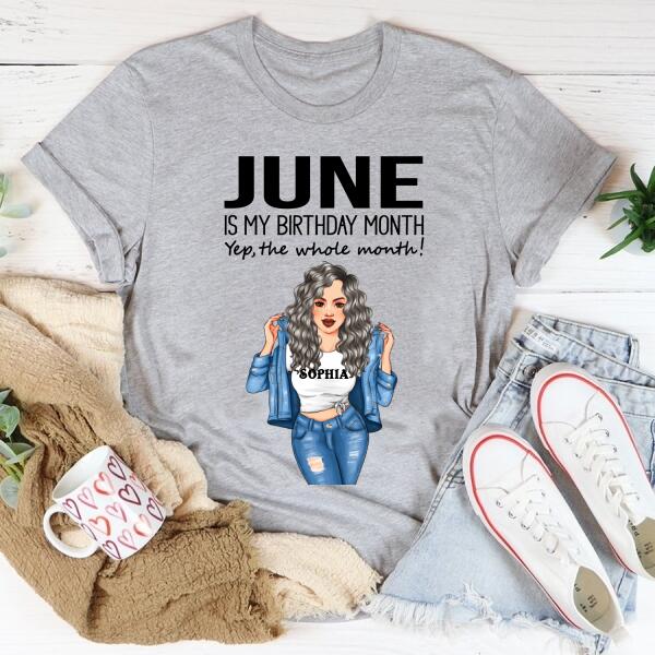 June Birthday Shirt, Custom Birthday Shirt, Queens Born In June, June Birthday Shirts For Woman, June Birthday Gifts