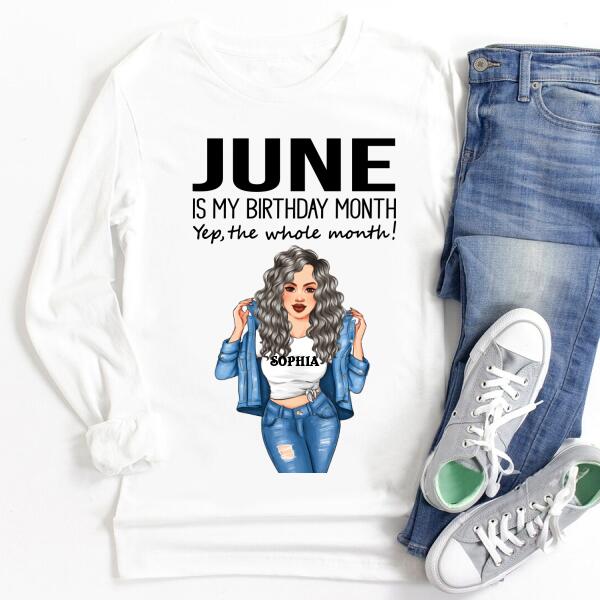 June Birthday Shirt, Custom Birthday Shirt, Queens Born In June, June Birthday Shirts For Woman, June Birthday Gifts