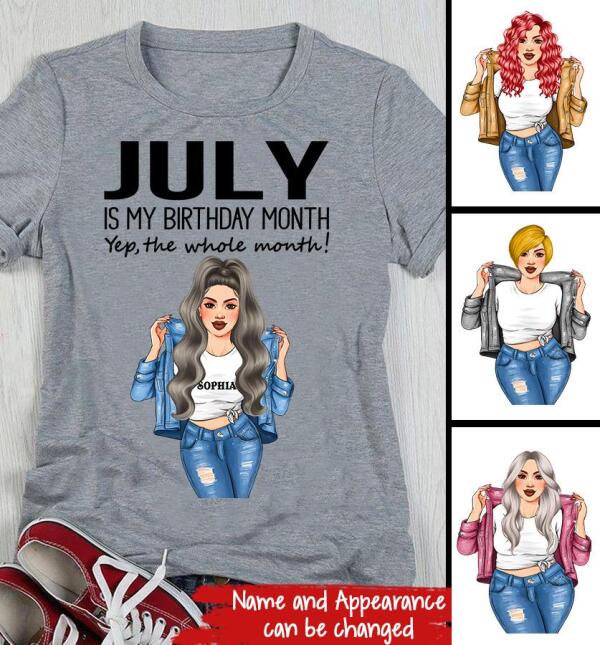 July Birthday Shirt, Custom Birthday Shirt, Queens Born In July, July Birthday Shirts For Woman, July Birthday Gifts