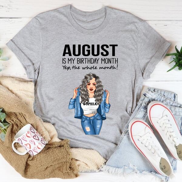 August Birthday Shirt, Custom Birthday Shirt, Queens Born In August, August Birthday Shirts For Woman, August Birthday Gifts