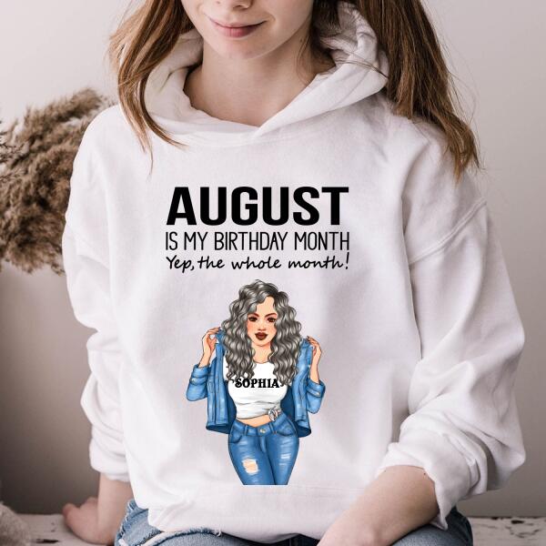August Birthday Shirt, Custom Birthday Shirt, Queens Born In August, August Birthday Shirts For Woman, August Birthday Gifts