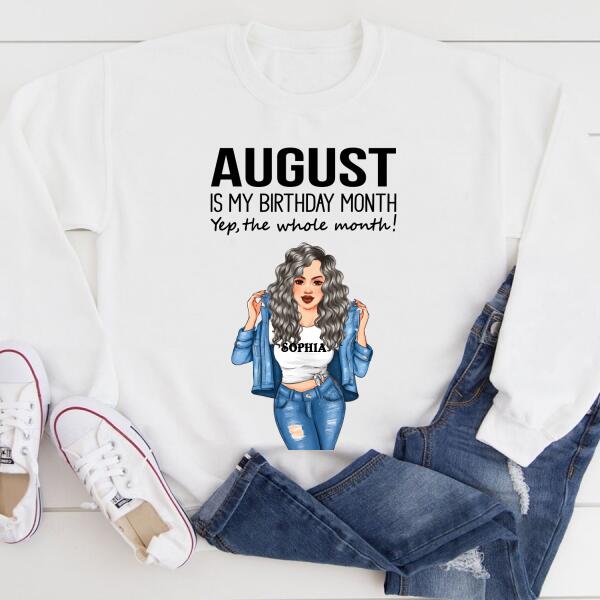 August Birthday Shirt, Custom Birthday Shirt, Queens Born In August, August Birthday Shirts For Woman, August Birthday Gifts