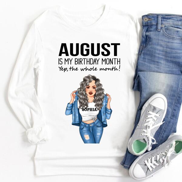 August Birthday Shirt, Custom Birthday Shirt, Queens Born In August, August Birthday Shirts For Woman, August Birthday Gifts