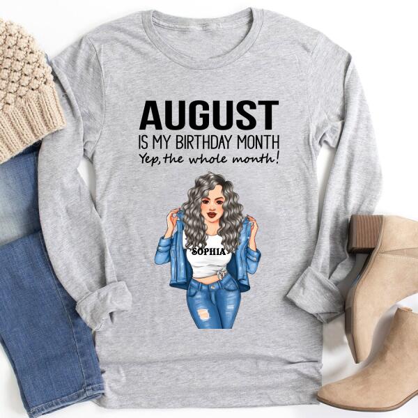 August Birthday Shirt, Custom Birthday Shirt, Queens Born In August, August Birthday Shirts For Woman, August Birthday Gifts