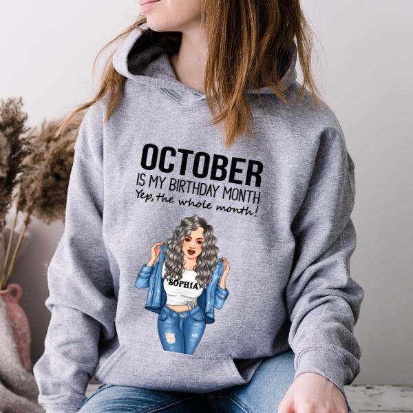October Birthday Shirt, Custom Birthday Shirt, Queens Born In October, October Birthday Shirts For Woman, October Birthday Gifts