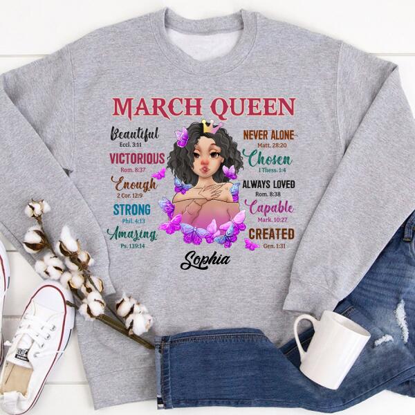 March Birthday Shirt, Custom Birthday Shirt, Queens Born In March, March Birthday Gifts, March shirts for Woman