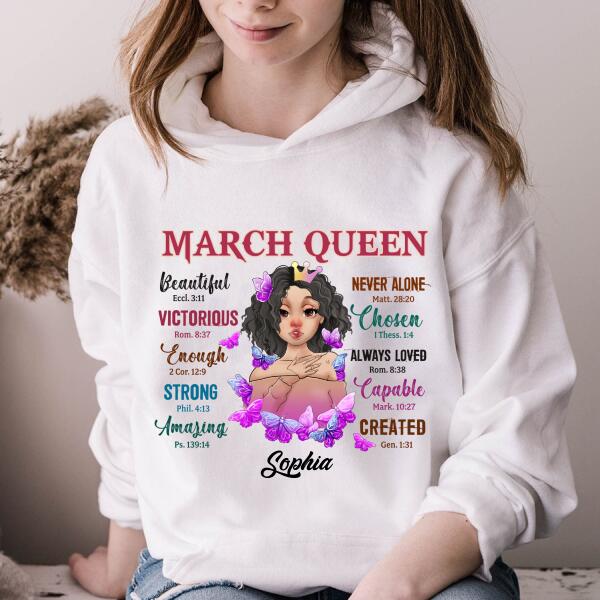 March Birthday Shirt, Custom Birthday Shirt, Queens Born In March, March Birthday Gifts, March shirts for Woman
