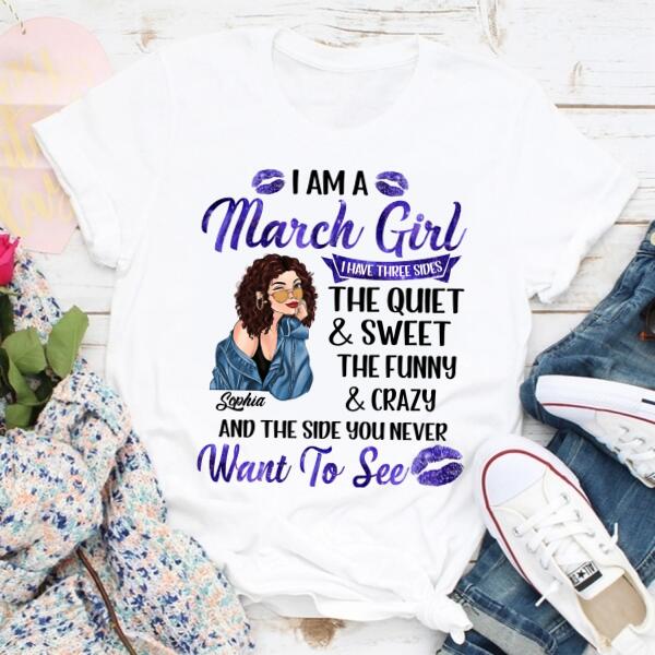 March Birthday Shirt, Custom Birthday Shirt, Queens Born In March, March Birthday Gifts, March shirts for Woman