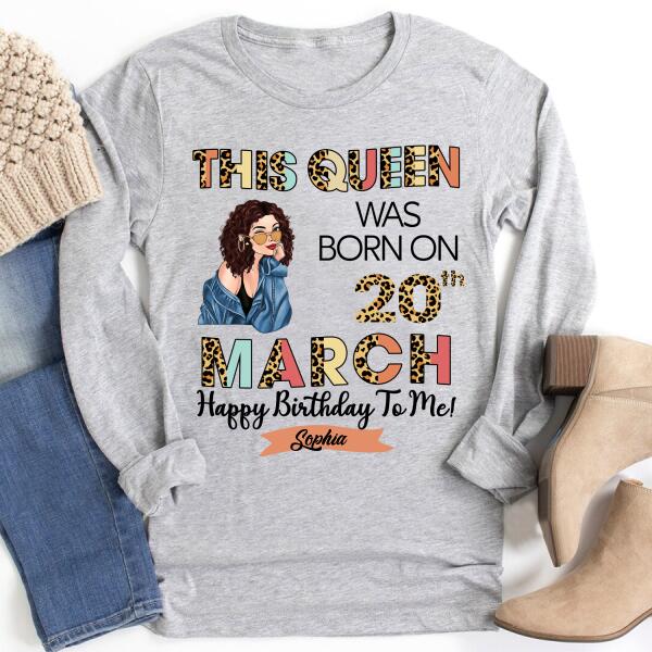 March Birthday Shirt, Custom Birthday Shirt, Queens Born In March, March Birthday Gifts, March shirts for Woman