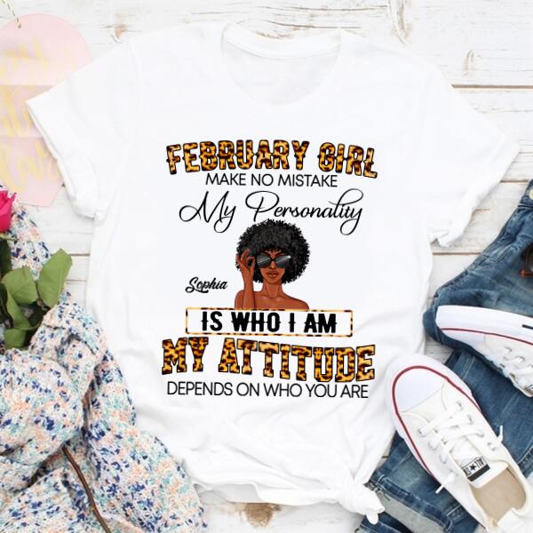 Custom February Birthday Shirt For Woman, Queens Are Born In February Gifts, Melanin Afro Woman Shirt, Black Girl Tee, Afro Queen Gift