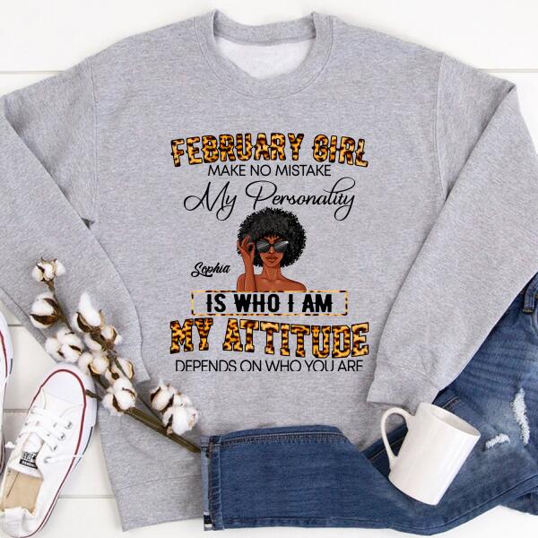 Custom February Birthday Shirt For Woman, Queens Are Born In February Gifts, Melanin Afro Woman Shirt, Black Girl Tee, Afro Queen Gift