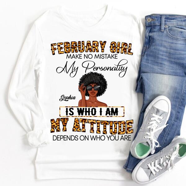 Custom February Birthday Shirt For Woman, Queens Are Born In February Gifts, Melanin Afro Woman Shirt, Black Girl Tee, Afro Queen Gift