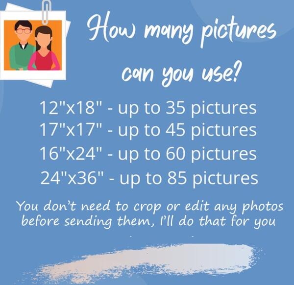 Personalized 50th Birthday Photo Collage Poster