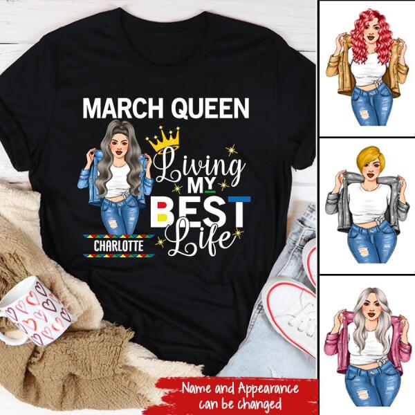 March Birthday Shirt, Custom Birthday Shirt, Queens Born In March, March Birthday Gifts, March shirts for Woman