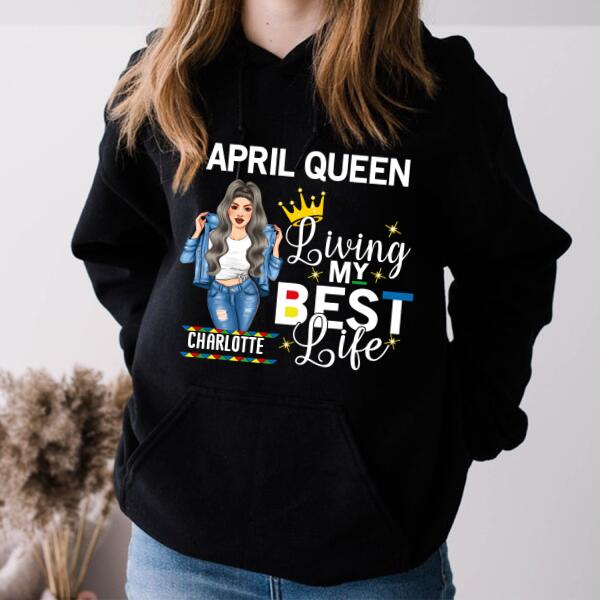 April Birthday Shirt, Custom Birthday Shirt, Queens Born In April, April Birthday Gifts, April shirts for Woman