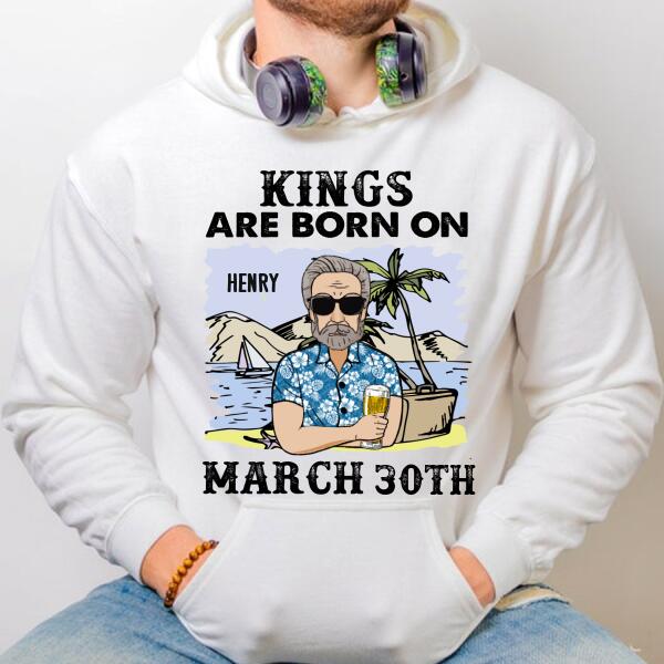 Personalized Birthday T Shirt, kings are born in march t shirt, personalized birthday gifts for him, march man t shirts, birthday gifts for men, march birthday shirts for men