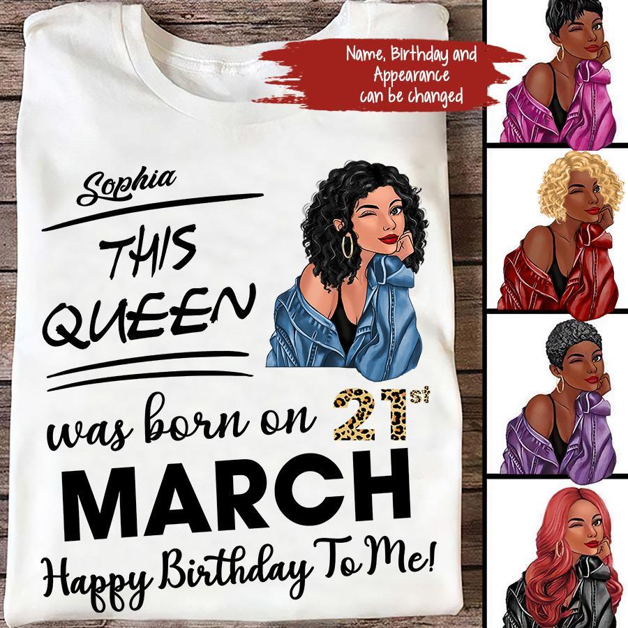 March Birthday Shirt, Custom Birthday Shirt, Queens Born In March, March Birthday Gifts, March shirts for Woman