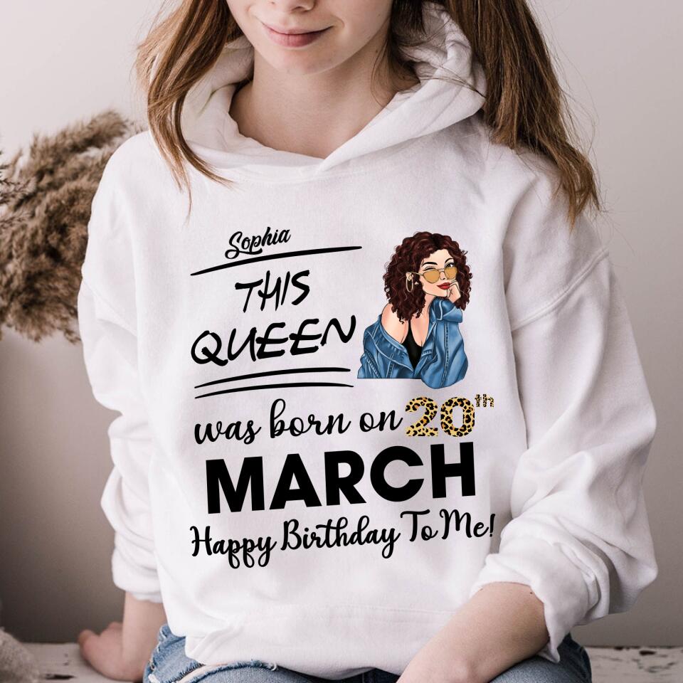 March Birthday Shirt, Custom Birthday Shirt, Queens Born In March, March Birthday Gifts, March shirts for Woman