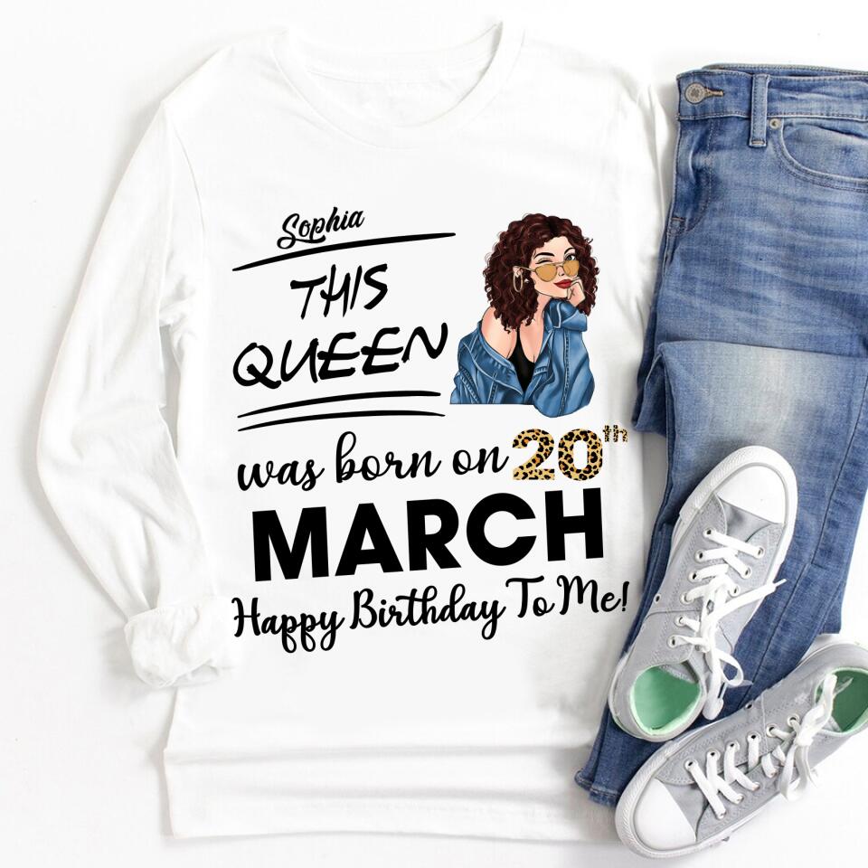 March Birthday Shirt, Custom Birthday Shirt, Queens Born In March, March Birthday Gifts, March shirts for Woman