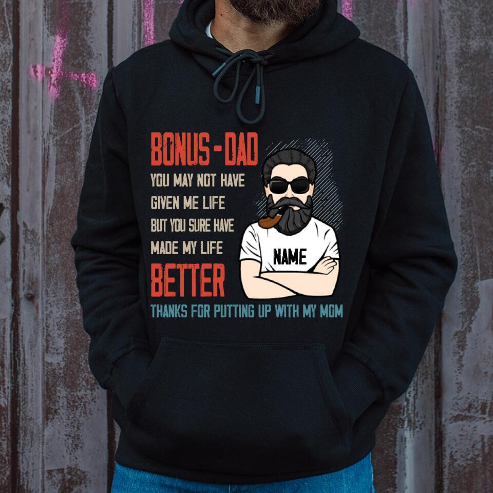 Personalized Fathers Day Shirts, Father‘s Day T Shirts, Father’s Day Gift Ideas From Son, Bonus Dad Shirt, Fathers Day Shirts For Dad, Bonus Dad Gifts For Father‘s Day, Father Day Gift