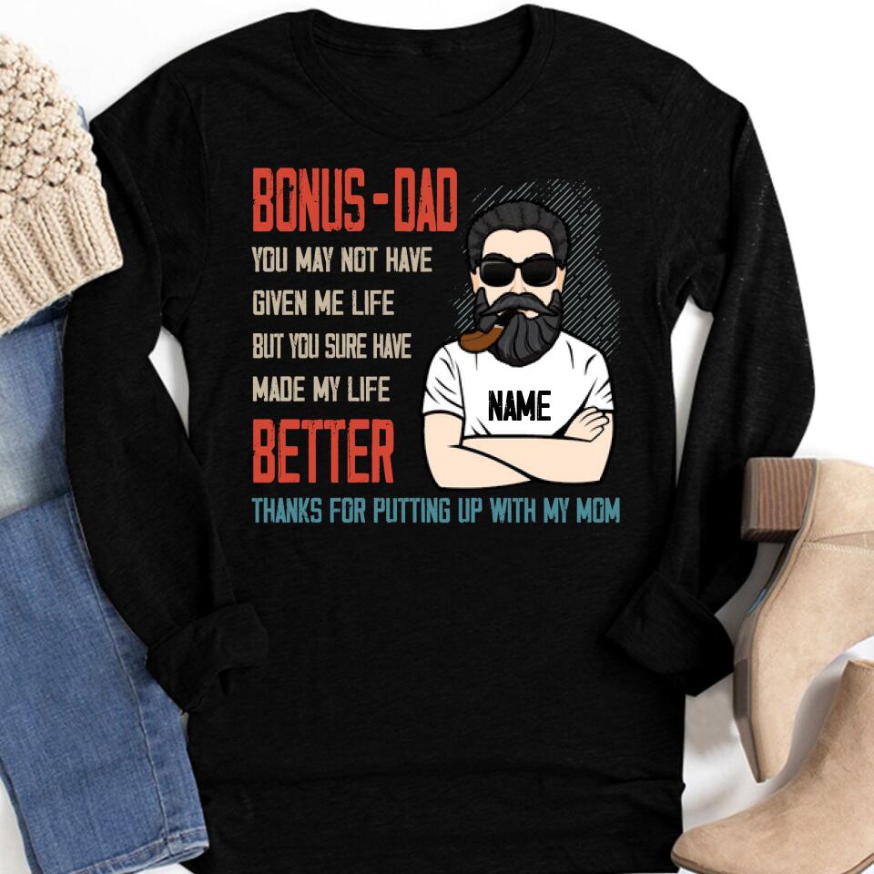 Personalized Fathers Day Shirts, Father‘s Day T Shirts, Father’s Day Gift Ideas From Son, Bonus Dad Shirt, Fathers Day Shirts For Dad, Bonus Dad Gifts For Father‘s Day, Father Day Gift