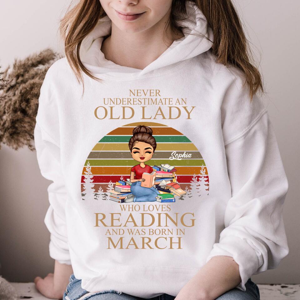 March Birthday Shirt, Custom Birthday Shirt, Queens Born In March, March Birthday Gifts, March shirts for Woman, Book Lover Shirt, Reading Gifts Cotton Shirt, Just A Girl Who Loves Books