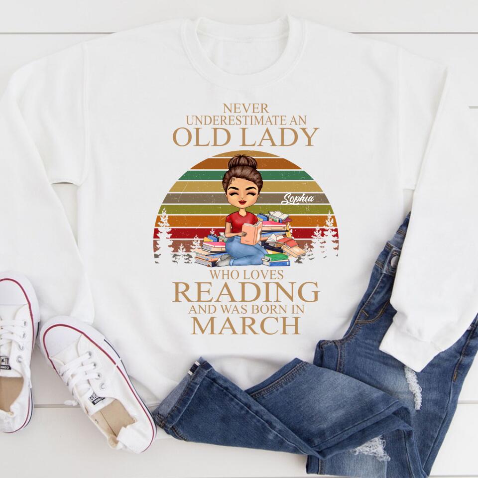 March Birthday Shirt, Custom Birthday Shirt, Queens Born In March, March Birthday Gifts, March shirts for Woman, Book Lover Shirt, Reading Gifts Cotton Shirt, Just A Girl Who Loves Books