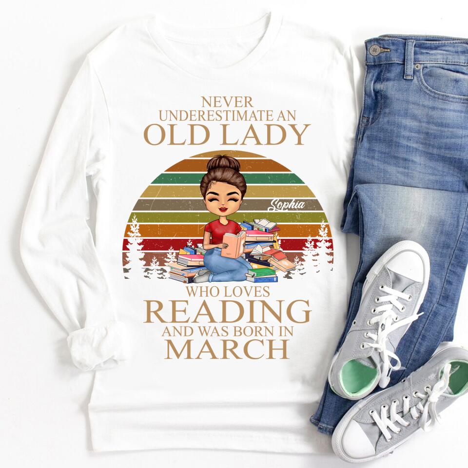 March Birthday Shirt, Custom Birthday Shirt, Queens Born In March, March Birthday Gifts, March shirts for Woman, Book Lover Shirt, Reading Gifts Cotton Shirt, Just A Girl Who Loves Books
