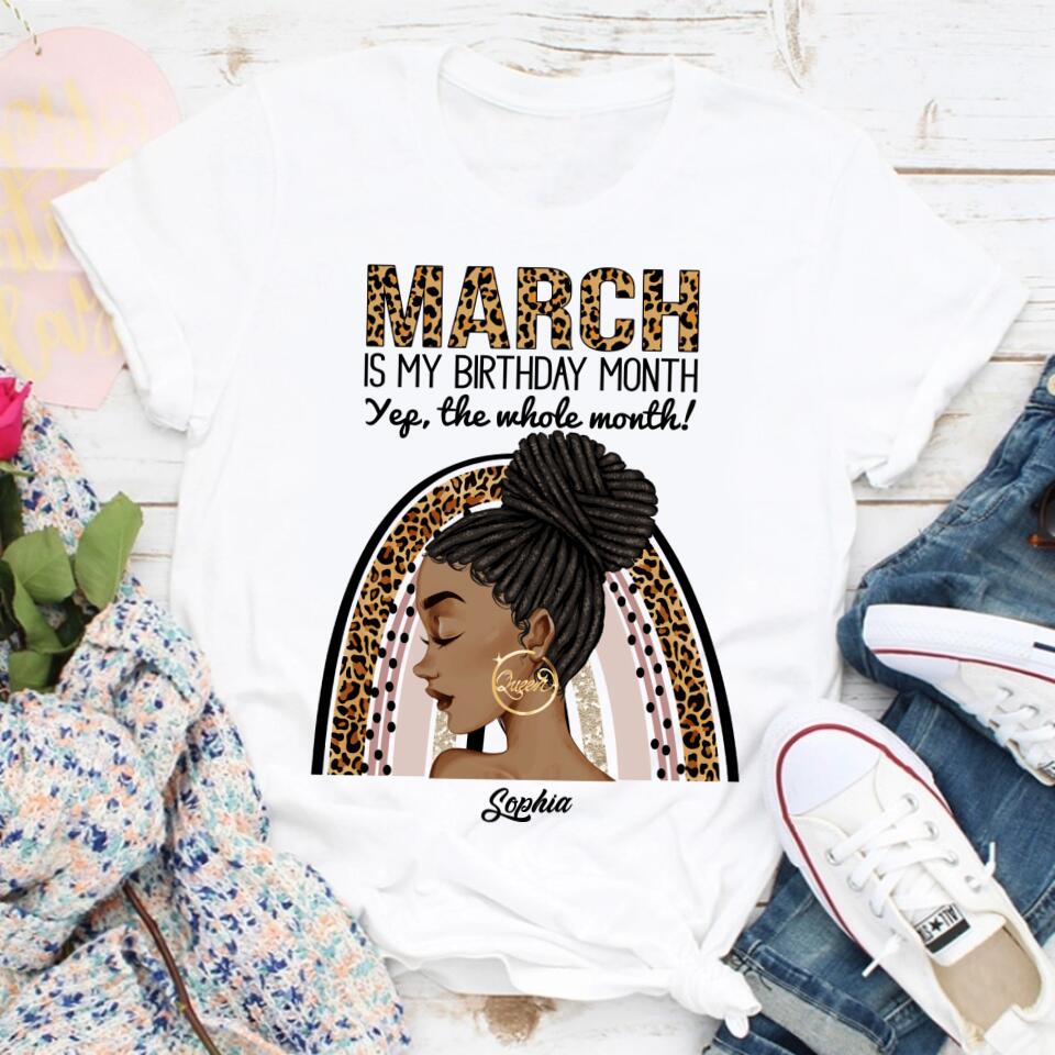 March Birthday Shirt, Custom Birthday Shirt, Queens Born In March, March Birthday Gifts, March shirts for Woman