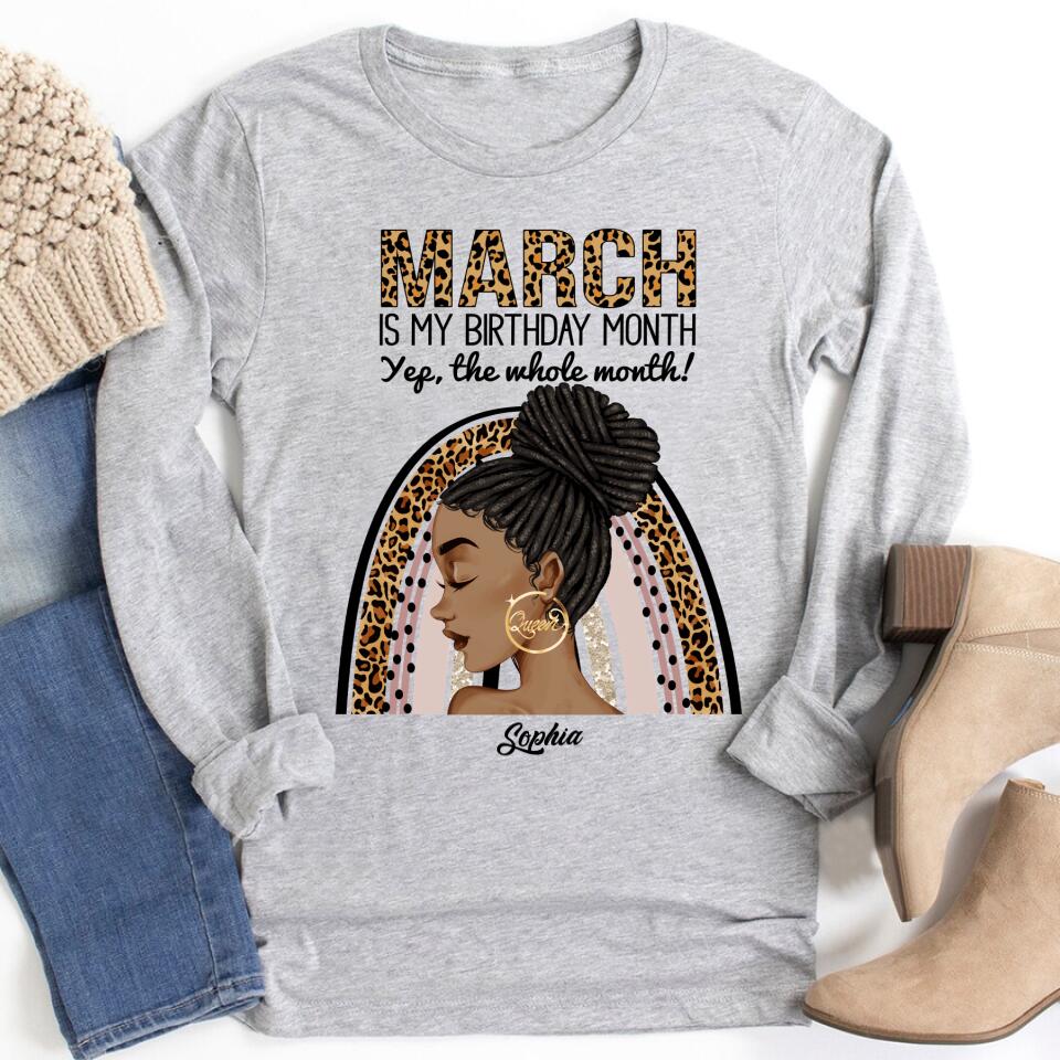 March Birthday Shirt, Custom Birthday Shirt, Queens Born In March, March Birthday Gifts, March shirts for Woman
