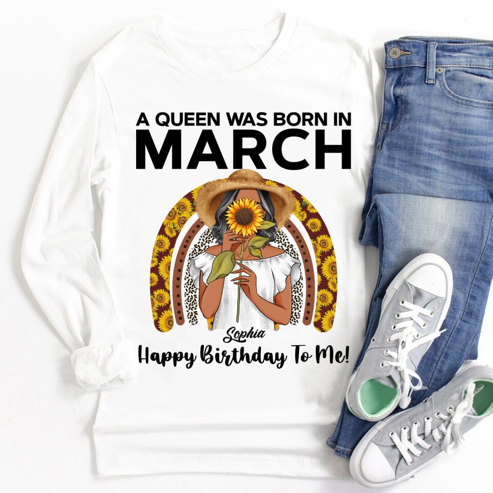 March Birthday Shirt, Custom Birthday Shirt, Queens Born In March, March Birthday Gifts, March shirts for Woman