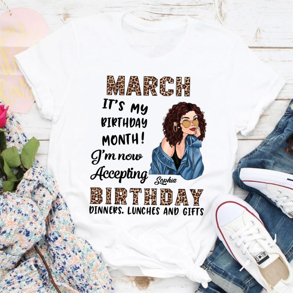 March Birthday Shirt, Custom Birthday Shirt, Queens Born In March, March Birthday Gifts, March shirts for Woman