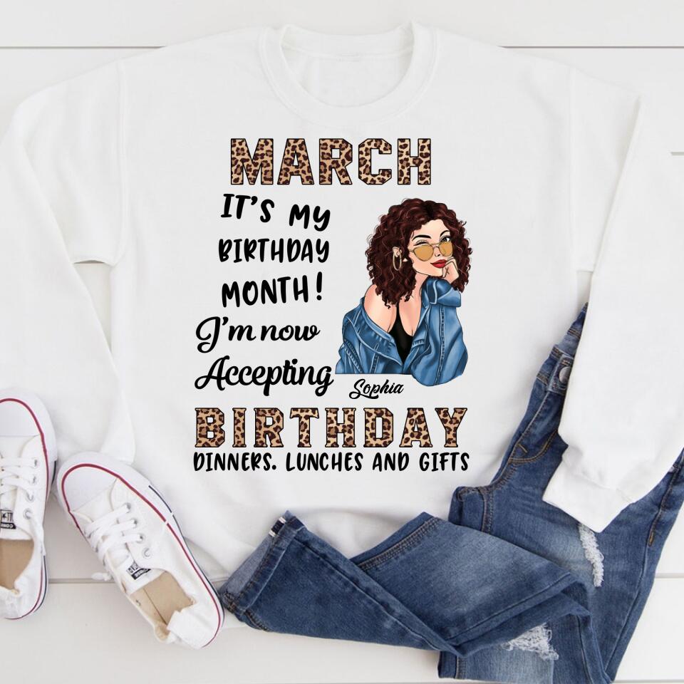 March Birthday Shirt, Custom Birthday Shirt, Queens Born In March, March Birthday Gifts, March shirts for Woman