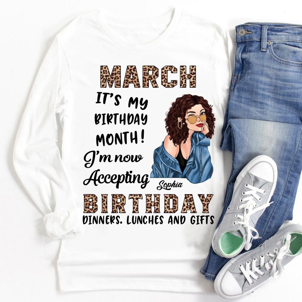 March Birthday Shirt, Custom Birthday Shirt, Queens Born In March, March Birthday Gifts, March shirts for Woman