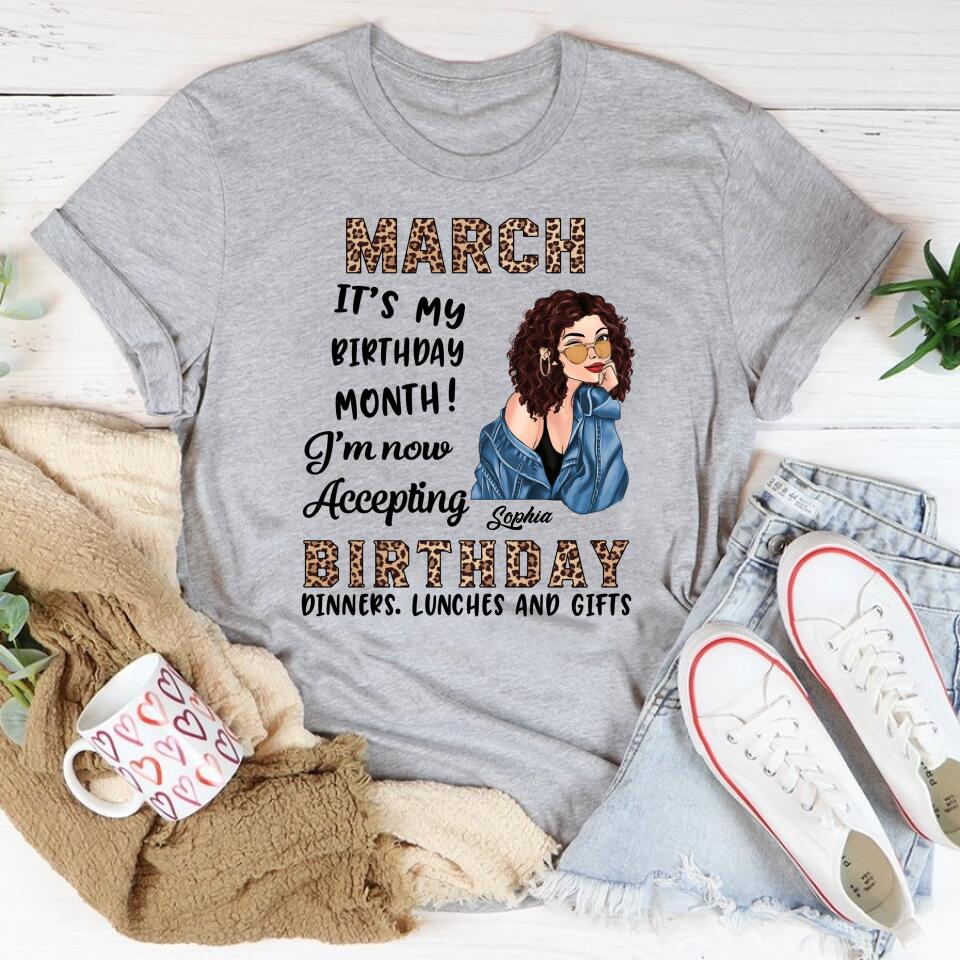 March Birthday Shirt, Custom Birthday Shirt, Queens Born In March, March Birthday Gifts, March shirts for Woman