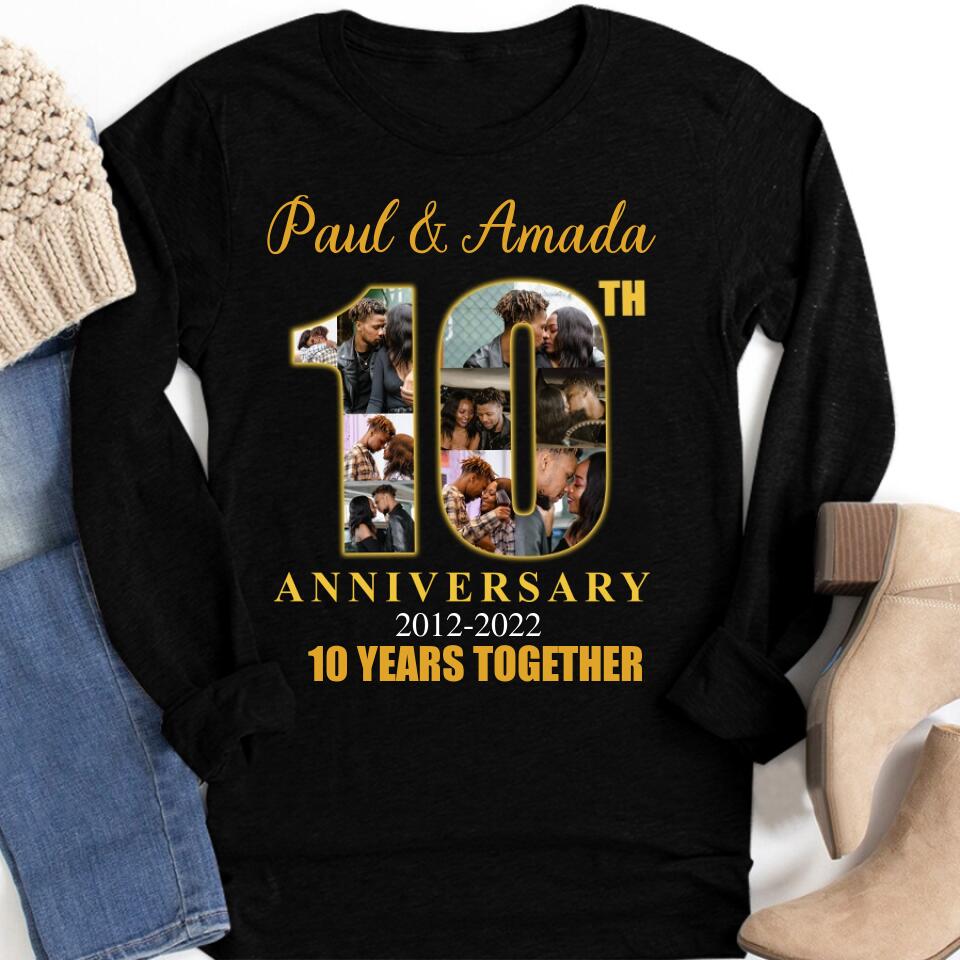 Wedding Anniversary Shirt - Personalised With Names And Date