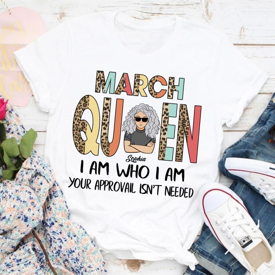 March Birthday Shirt, Custom Birthday Shirt, Queens Born In March, March Birthday Gifts, March shirts for Woman