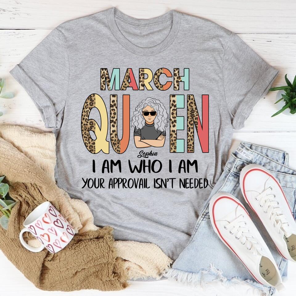 March Birthday Shirt, Custom Birthday Shirt, Queens Born In March, March Birthday Gifts, March shirts for Woman