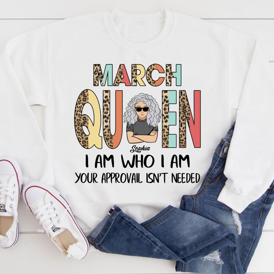 March Birthday Shirt, Custom Birthday Shirt, Queens Born In March, March Birthday Gifts, March shirts for Woman