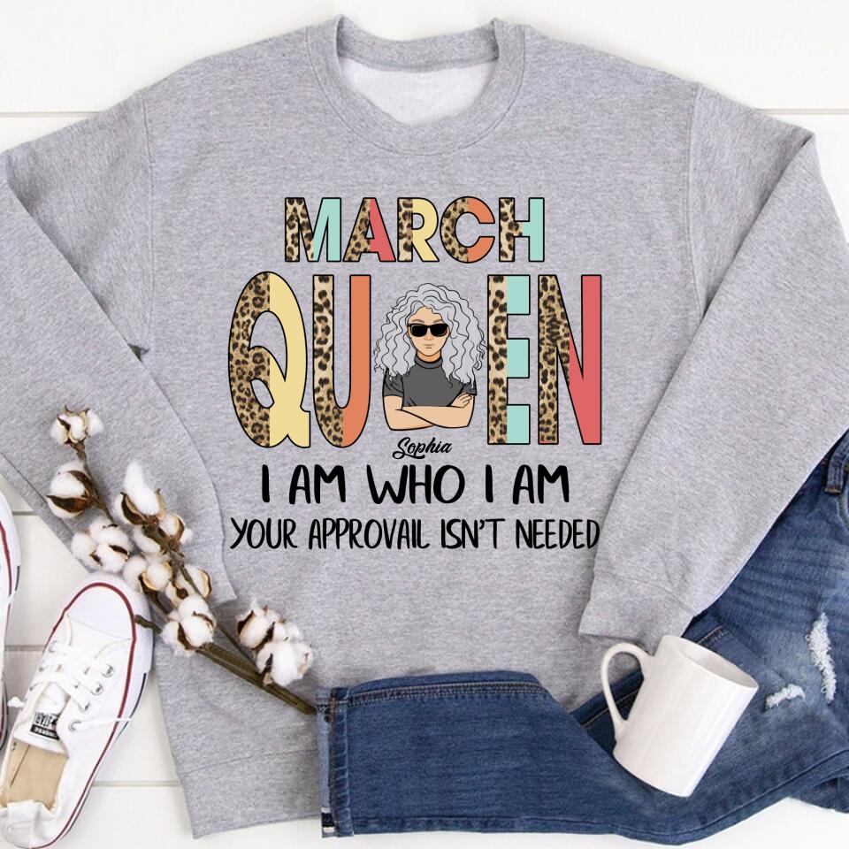 March Birthday Shirt, Custom Birthday Shirt, Queens Born In March, March Birthday Gifts, March shirts for Woman