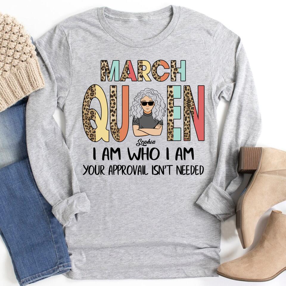 March Birthday Shirt, Custom Birthday Shirt, Queens Born In March, March Birthday Gifts, March shirts for Woman