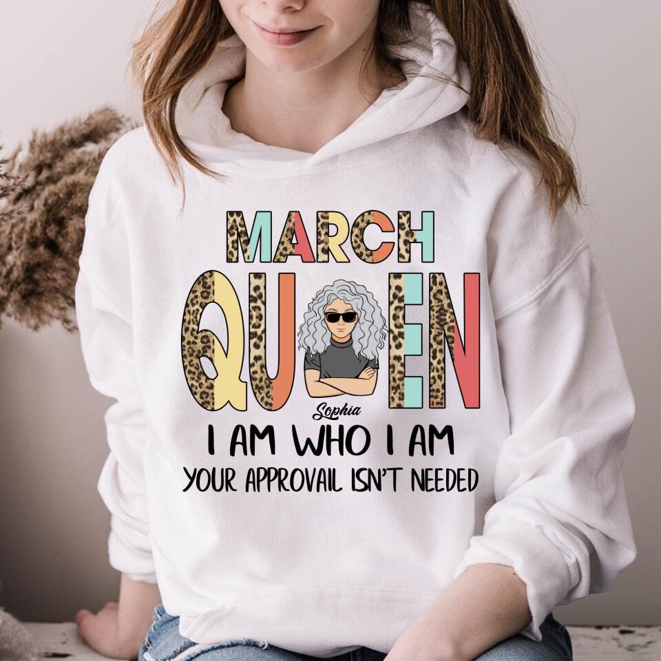 March Birthday Shirt, Custom Birthday Shirt, Queens Born In March, March Birthday Gifts, March shirts for Woman
