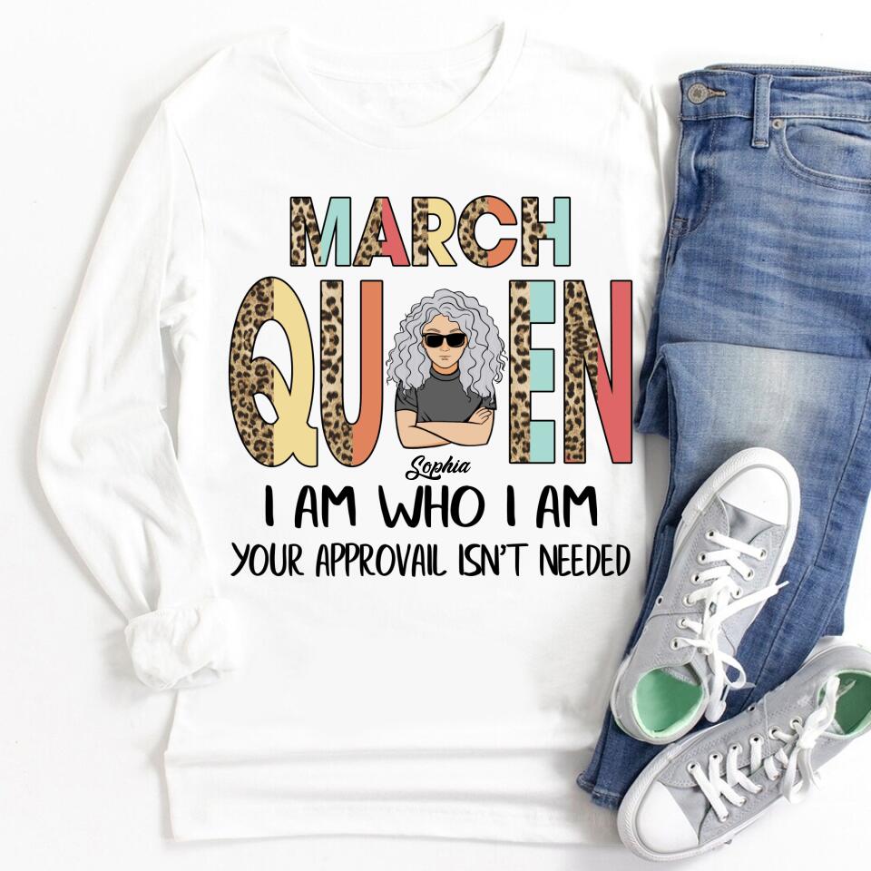 March Birthday Shirt, Custom Birthday Shirt, Queens Born In March, March Birthday Gifts, March shirts for Woman