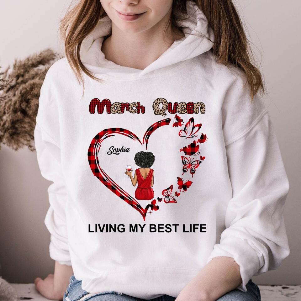 March Birthday Shirt, Custom Birthday Shirt, Queens Born In March, March Birthday Gifts, March shirts for Woman