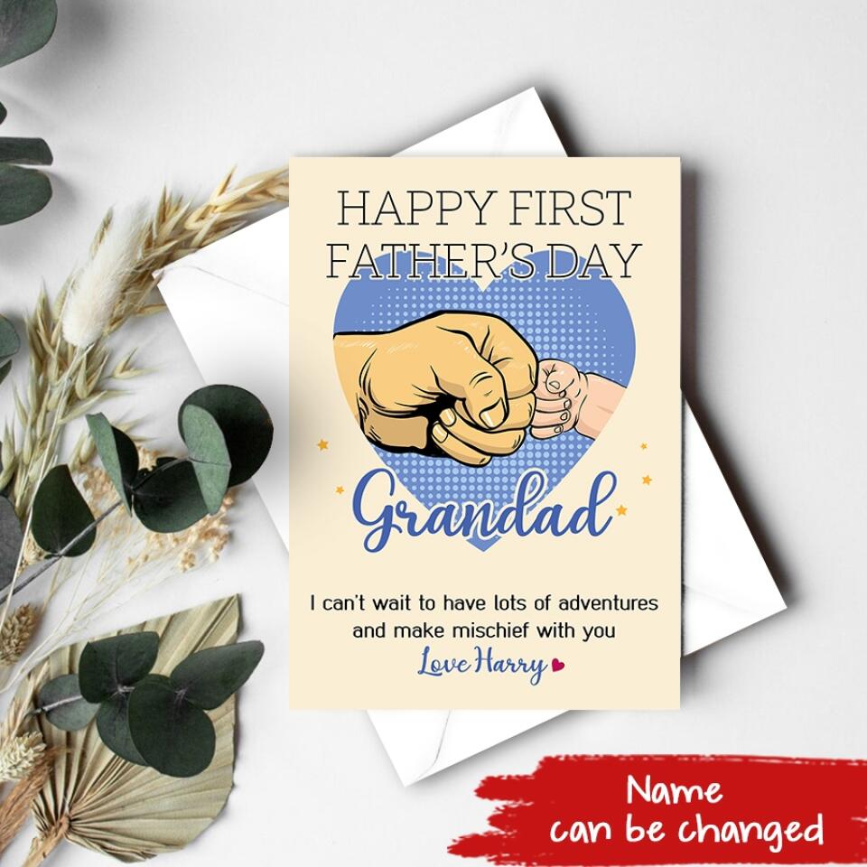 Personalised Fathers Day Card - Father&#39;s Day Gift Cards - Fathers Day Greetings - Dad Cards - Happy Fathers Day Card - First Fathers Day Card - Father Day Gift