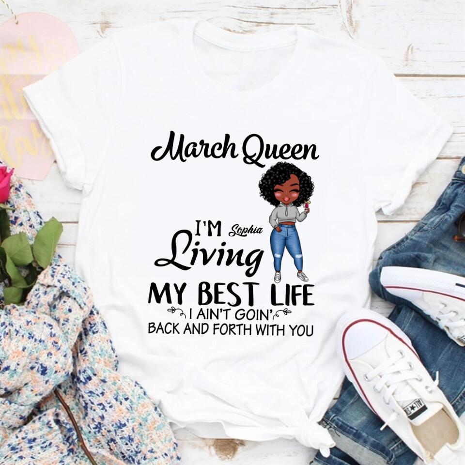 March Birthday Shirt, Custom Birthday Shirt, Queens Born In March, March Birthday Gifts, March shirts for Woman